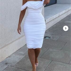 Elegant White Off-Shoulder Dress